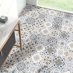 10pcs Waterproof Retro Tile Stickers for Bathroom Kitchen Living Room