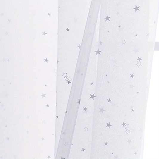 Nordic Star Pattern Sheer Curtain - Semi Shading Light Filter