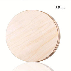 12pcs Unfinished Wood Circles 30-48 cm - Wooden Cutouts for Crafts