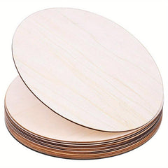 12pcs Unfinished Wood Circles 30-48 cm - Wooden Cutouts for Crafts