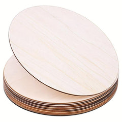 12pcs Unfinished Wood Circles 30-48 cm - Wooden Cutouts for Crafts