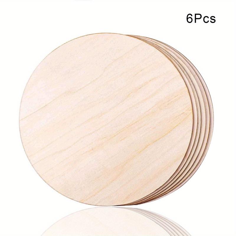 12pcs Unfinished Wood Circles 30-48 cm - Wooden Cutouts for Crafts