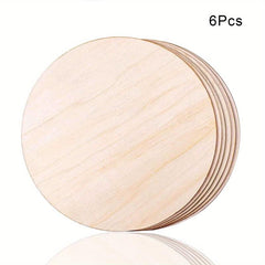12pcs Unfinished Wood Circles 30-48 cm - Wooden Cutouts for Crafts