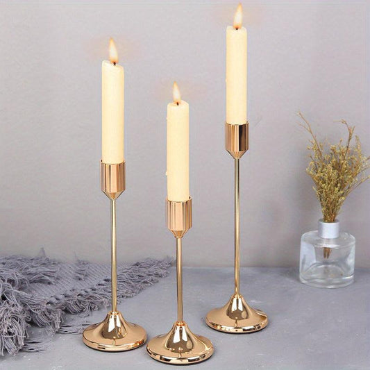Modern Iron Candlestick for Wedding and Party Decor