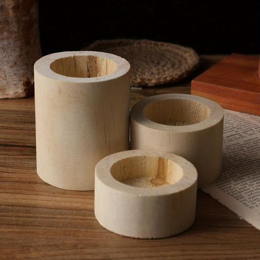 Wooden Candle Holder & Incense Burner for Home Decor & Aromatherapy