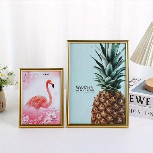 2pcs Golden Photo Frame for Room Decor