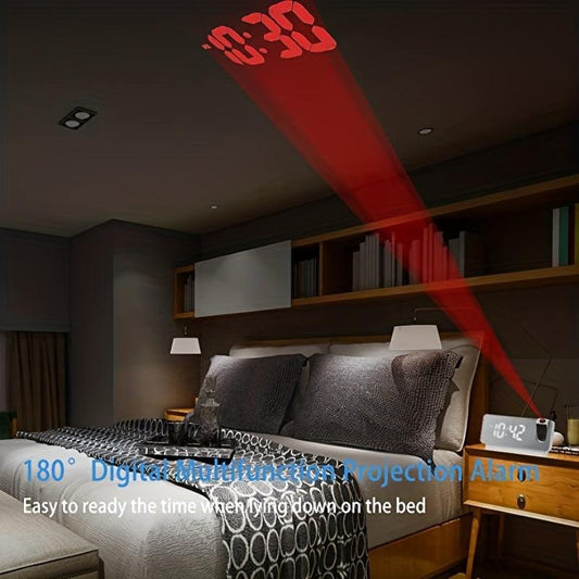 Digital Alarm Clock with Big LED Screen and Projection - Halloween Xmas Gift