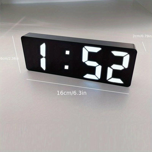 LED Digital Alarm Clock Desktop Temperature Display 12/24 Hours