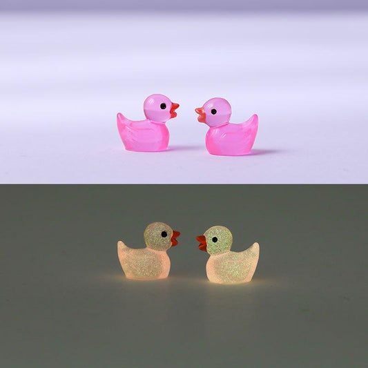 Luminous Little Yellow Duck Doll Pendant Micro Landscape Decoration