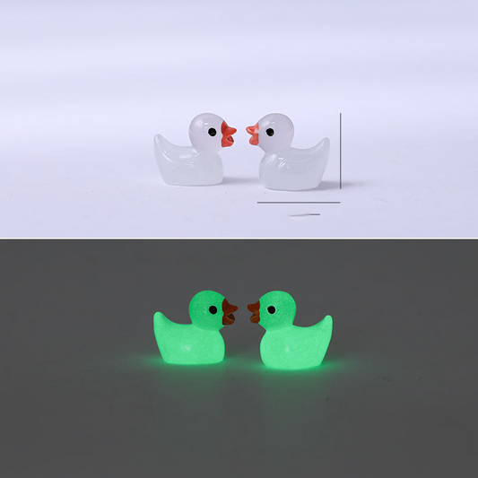 Luminous Little Yellow Duck Doll Pendant Micro Landscape Decoration