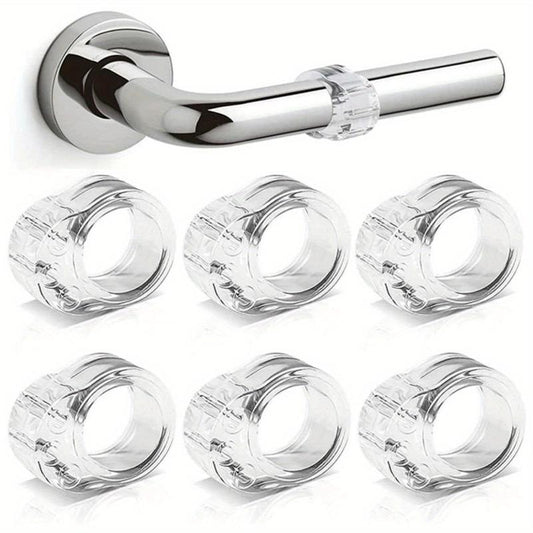 6pcs Circle Shaped Anti collision Doorstops Door Handle Protective Cover