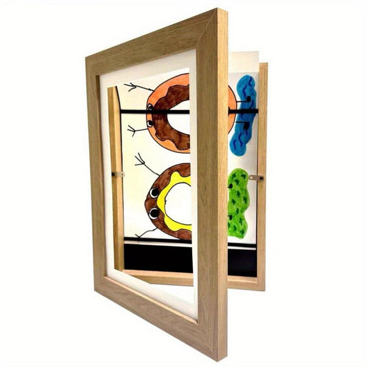 Kids Art Frame Front Opening Display School Work Home Office