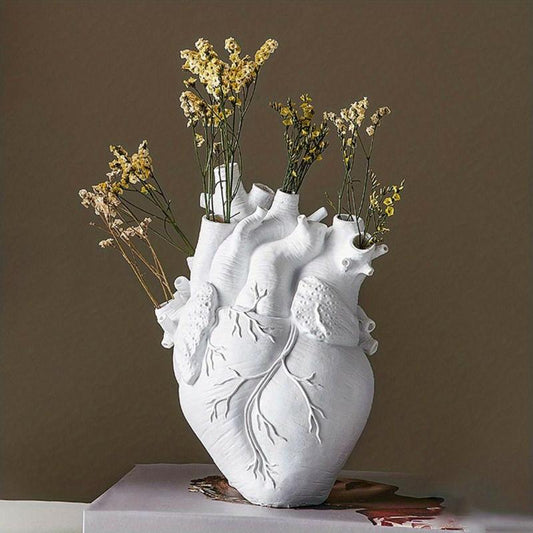 Polyresin Heart Organ Vase for Flower & Home Decor