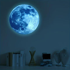 Luminous Moon Wall Sticker for Children's Room with Light Effect