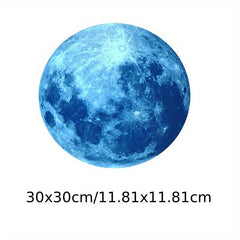 Luminous Moon Wall Sticker for Children's Room with Light Effect