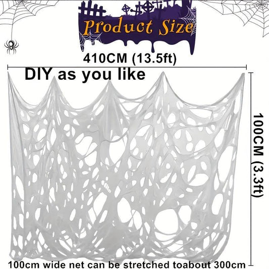 Giant Spider Web Halloween Decorations 350sqft Stretchy Webbing Indoor Outdoor