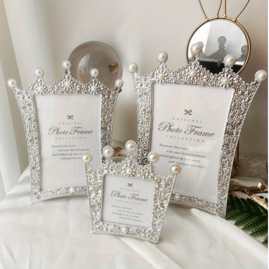 Gorgeous Faux Pearl Photo Frame for Home Decor with Inner Paper