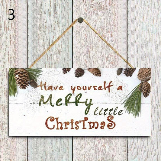 Christmas Wooden Door Hanging Decoration Christmas Tree Gift
