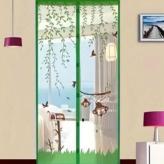 Magnetic Screen Door Heavy Duty Hands-Free Mesh Keeps Bugs Out 96x210 cm