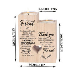 Reversible Wooden Candle Holders - Personalized Gift for Her