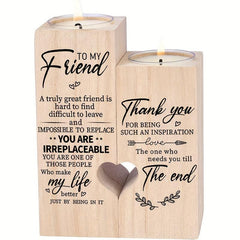 Reversible Wooden Candle Holders - Personalized Gift for Her