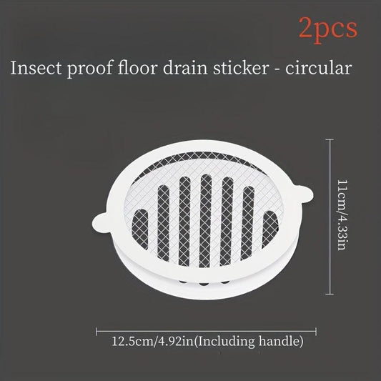 5pcs Disposable Shower Drain Hair Catcher Mesh Stickers