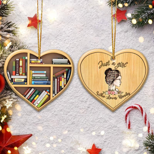 Christmas Tree Ornaments Book Heart Vintage Pendant Decor