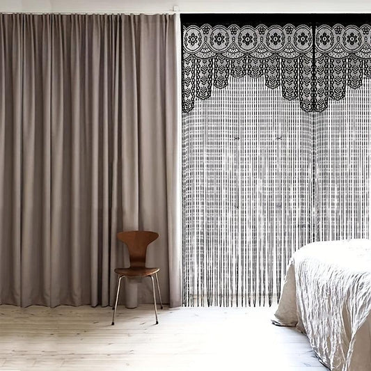 Hippie Doorway Beaded Curtain with Tassels and Fringe for Privacy and Decor
