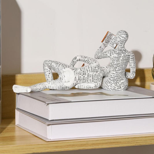 Resin Ornament Decoration for Reading Woman - Creative Bookshelf Decor