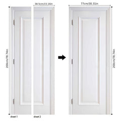 Classic Printed Door Sticker Self adhesive Living Room Bedroom Wall Decoration