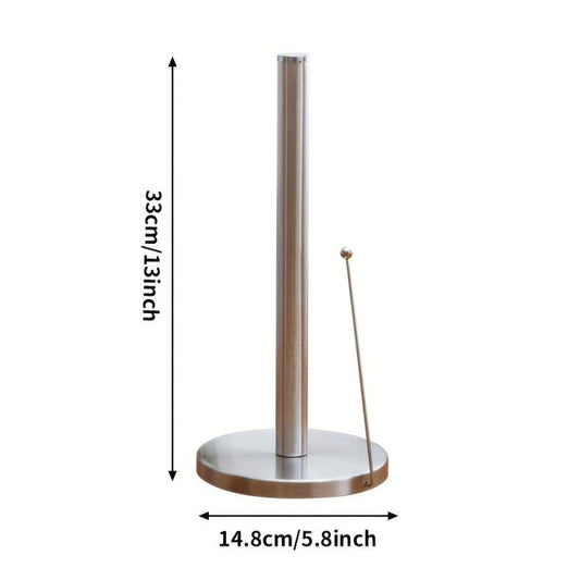 Stainless Steel Vertical Roll Paper Holder Desktop Napkin Organizer