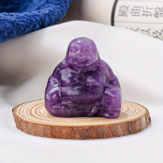 Hand Carved Buddha Statue Healing Crystal Decoration Gemstone Buddha Statue