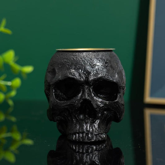 Stylish Skull Candle Holder Resin Candlestick Home Decor Gift Giving
