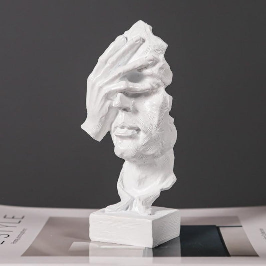 Vintage Thinker Face Resin Ornaments Art Figurines Living Room