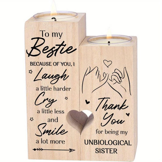 Double Sided Printed Large Candle Holder To My Besite Gift Friendship Gift