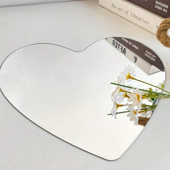 Modern Love Shape Plastic Wall Decorative Mirror Wall Stickers