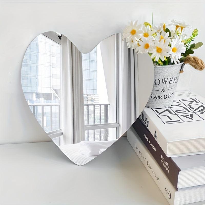 Modern Love Shape Plastic Wall Decorative Mirror Wall Stickers