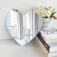 Modern Love Shape Plastic Wall Decorative Mirror Wall Stickers