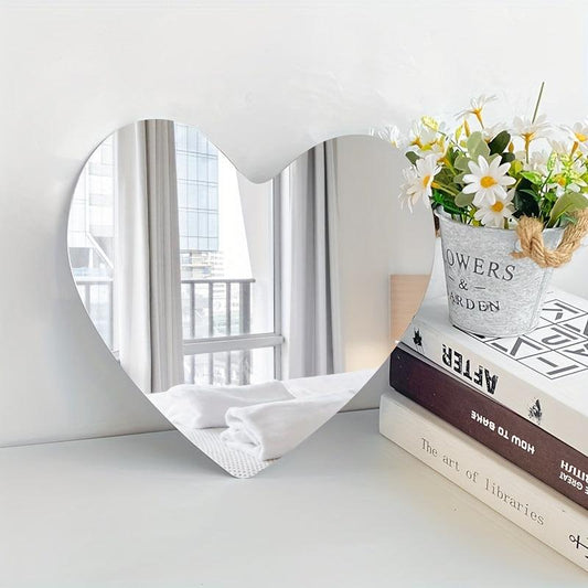 Modern Love Shape Plastic Wall Decorative Mirror Wall Stickers