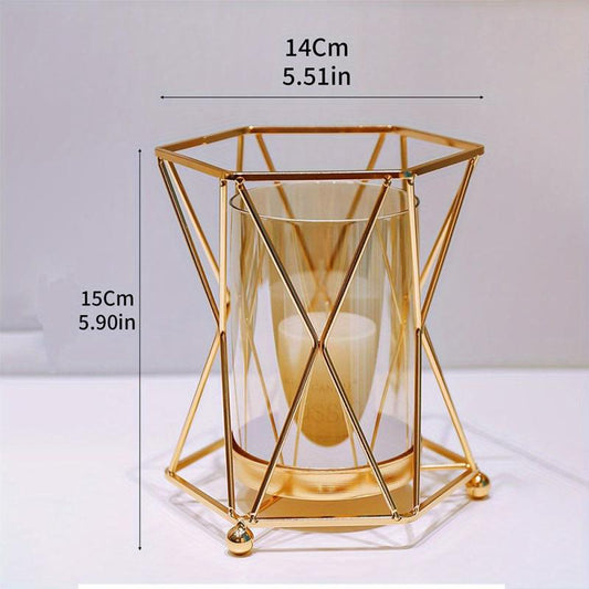 Iron Glass Vase Home Decoration Candlelight Dinner Props