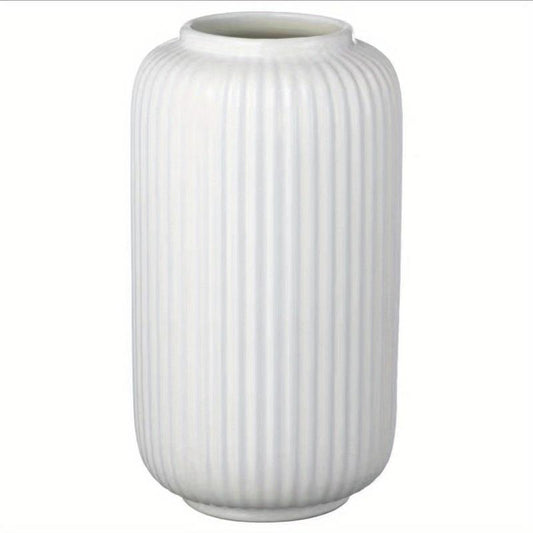 Striped Ceramic Vase Modern Decor Home Accent