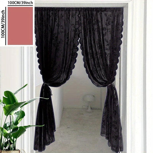 1pc Lace Rod Door Curtain Room Kindergarten Living Room Nursery Bedroom Door Dec
