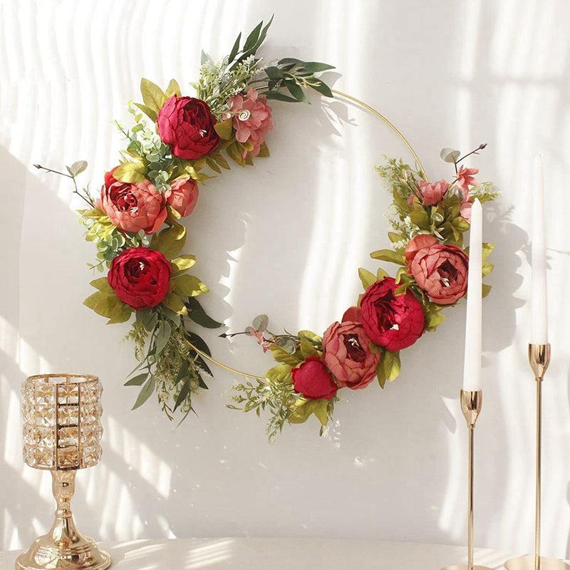 10pcs 30 48 Cm Metal Floral Hoop Centerpieces For Table Metal Wreath Ring