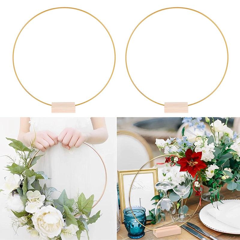 10pcs 30 48 Cm Metal Floral Hoop Centerpieces For Table Metal Wreath Ring