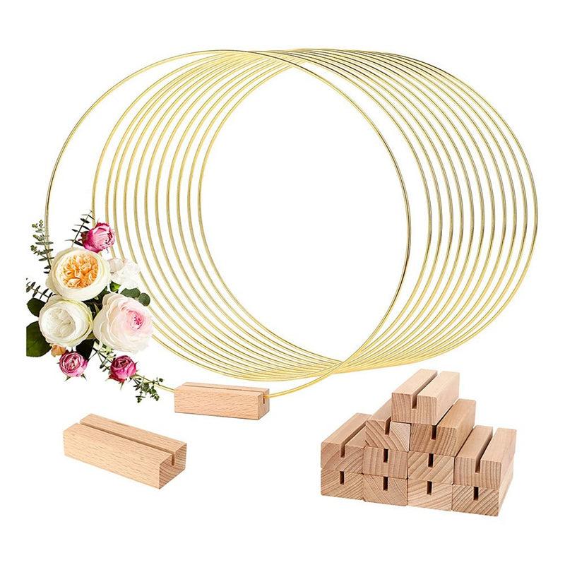 10pcs 30 48 Cm Metal Floral Hoop Centerpieces For Table Metal Wreath Ring