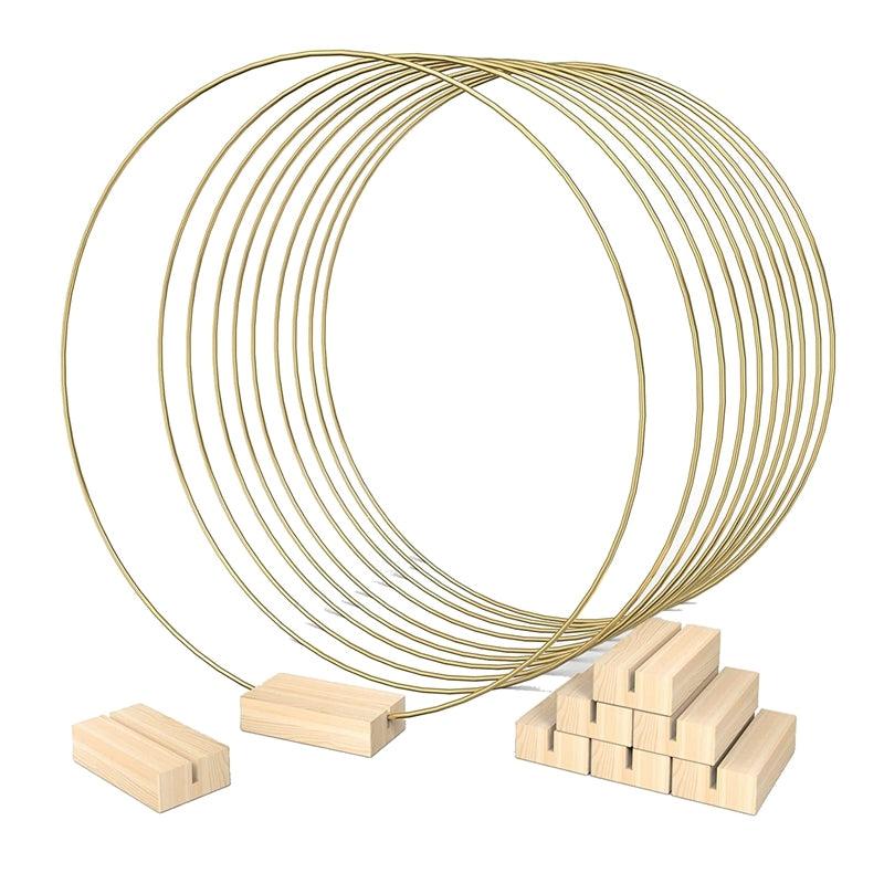 10pcs 30 48 Cm Metal Floral Hoop Centerpieces For Table Metal Wreath Ring