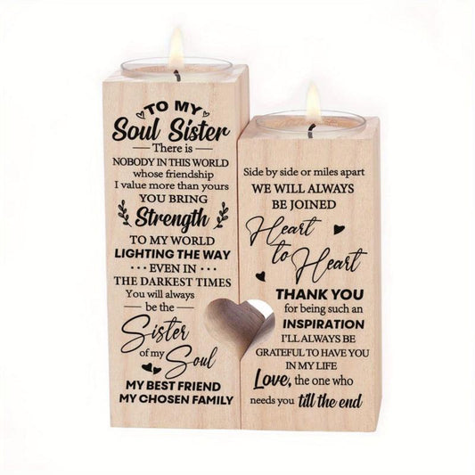 To My Bestie Soul Sister Candle Holder