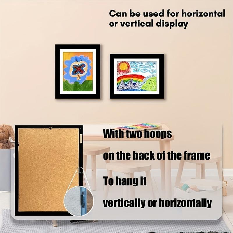 Kids Art Frame Front Opening Changeable Storage Frames A4 Hang