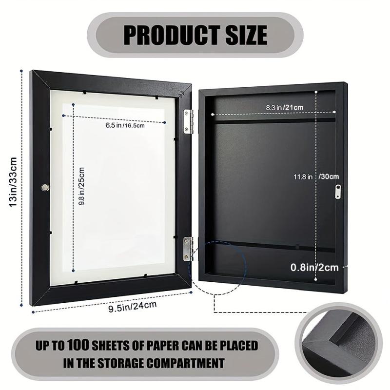 Kids Art Frame Front Opening Changeable Storage Frames A4 Hang