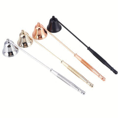 Stainless Steel Candle Snuffer & Wick Cap Bell Set for Candle